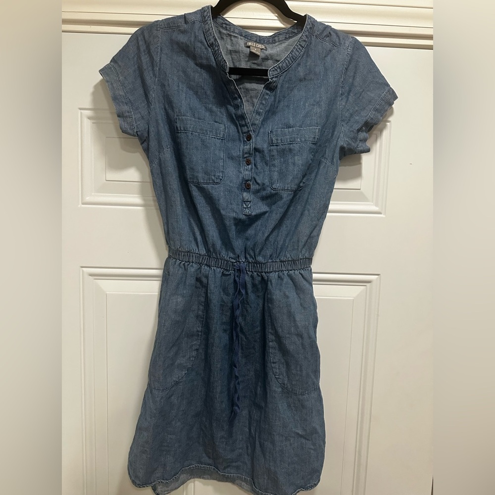 Falls Greek denim midi dress S